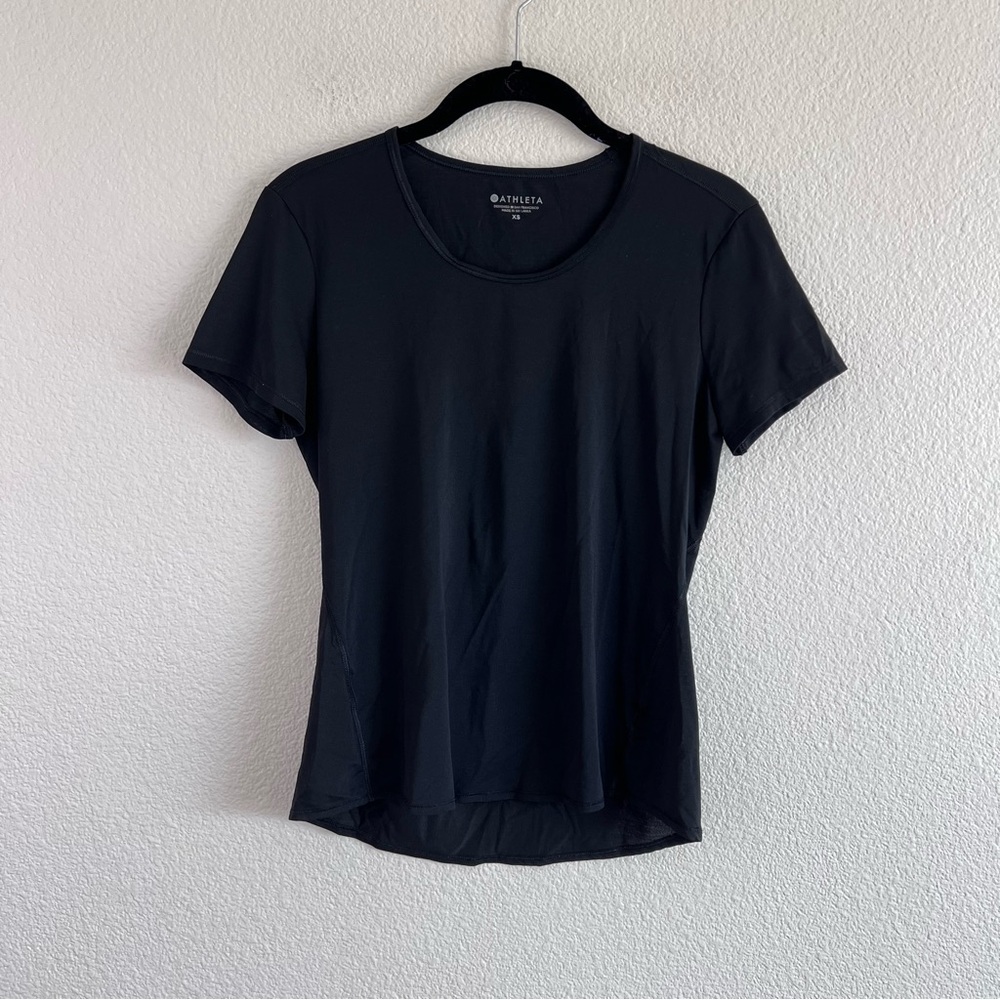 Athleta Women's‎ Black Short Sleeve Athletic T-Shirt